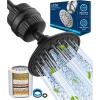imageCobbe 6Setting High Pressure Filtered Shower Head Combo Detachable Rain Shower Head with 20 Stage Shower Head Filter for Hard Water  Remove Chlorine and Harmful Substances ChromeMatte Black