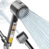 imageCobbe Led Shower Head Set With LightHandheld Showerhead with Hose and Base for Dry SkinampHairHigh Pressure Shower Heads With Filters7 Colors Change CyclicallyGray
